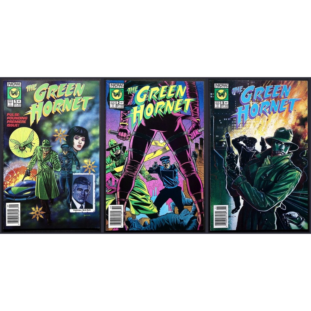 NOW Comics The Green Hornet‎ # 1 2 3 Comic Books Lot Set Newsstand 1991